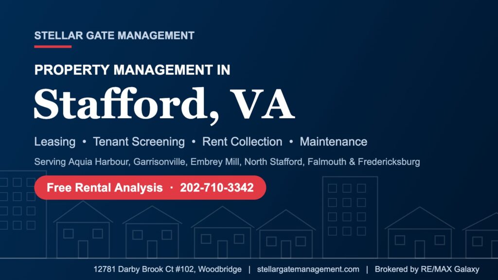 Property management in Stafford, VA by Stellar Gate Management