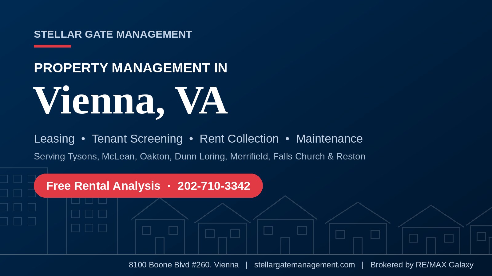 Property management in Vienna and Tysons, VA by Stellar Gate Management